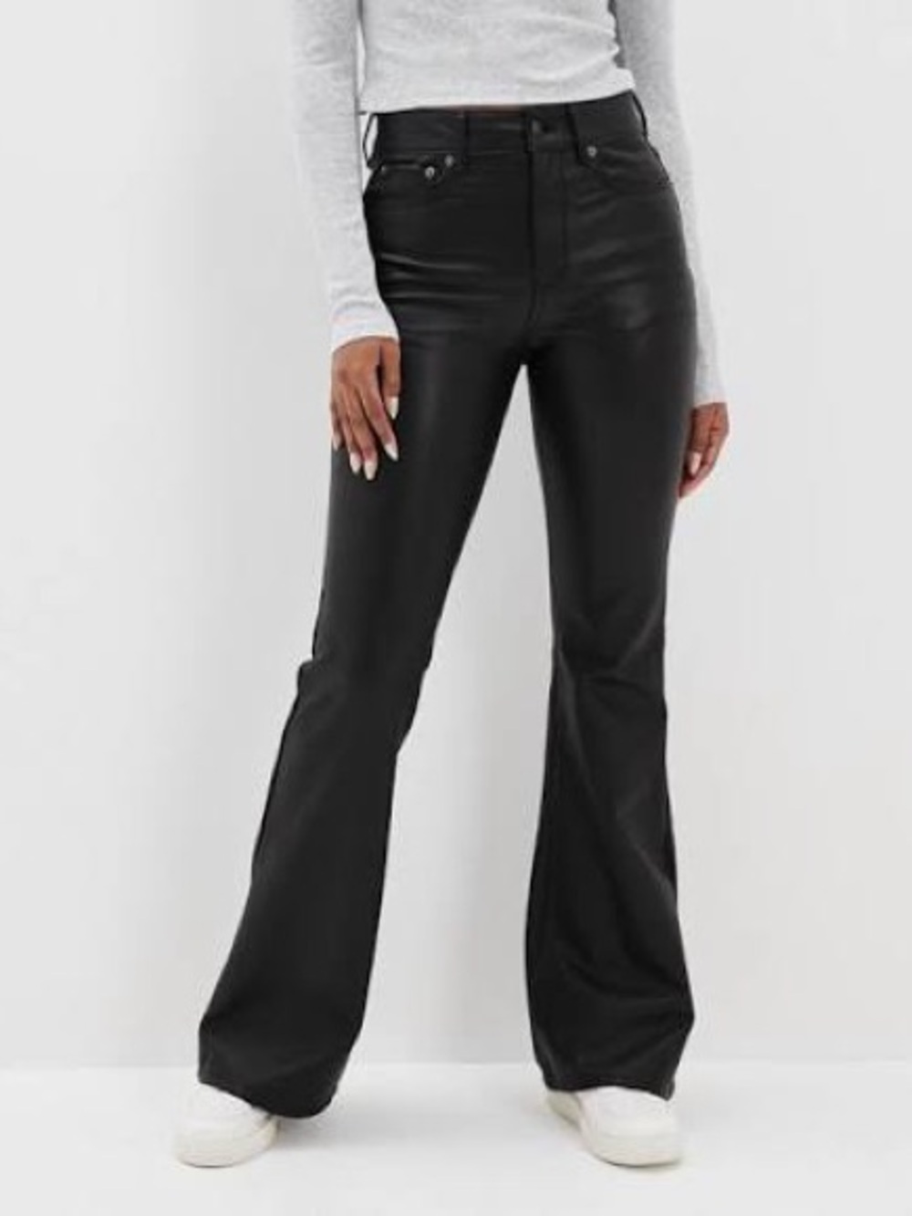 American Eagle Outfitters Black Flare Wide-Leg Jeans SIZE 6 LONG!!